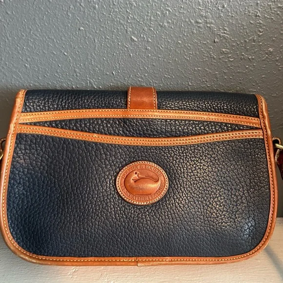 Dooney & Bourke Navy and Tan Crossbody Bag - Picture 2 of 15